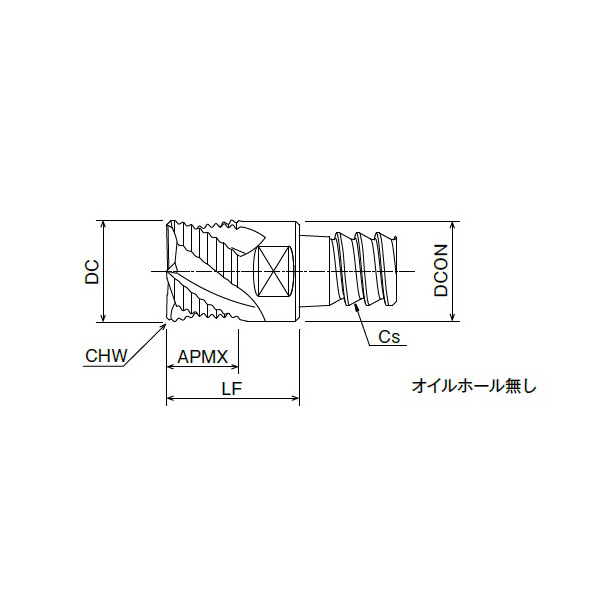 オーエスジー（株） PHOENIX ヘッド交換式エンドミル4枚刃ラフィング形状不等リード弱ねじれタイプ PXM PXNL ヘッド交換式エンドミル／ＰＨＯＥＮＩＸ PXNL100C10-04C005 XP3225