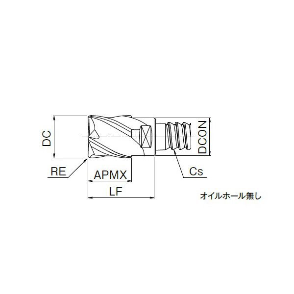 オーエスジー（株） PHOENIX ヘッド交換式エンドミル4枚刃ハイヘリックス不等リードスクエア・コーナラジアスタイプ PXM PXVC ヘッド交換式エンドミル／ＰＨＯＥＮＩＸ PXVC100C10-04R000 XP3225