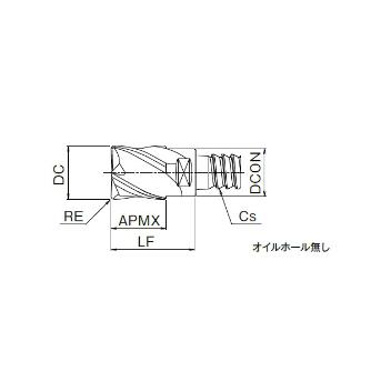 オーエスジー（株） PHOENIX ヘッド交換式エンドミル4枚刃ハイヘリックス不等リードスクエア・コーナラジアスタイプ PXM PXVC ヘッド交換式エンドミル／ＰＨＯＥＮＩＸ PXVC100C10-04R010 XP3225