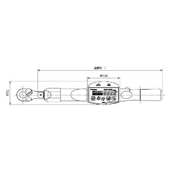 （株）東日製作所 デジタル型トルクレンチ CEM デジタル型トルクレンチ CEM500N3X22D-WF