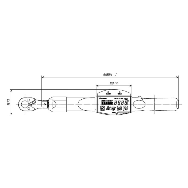 （株）東日製作所 デジタル型トルクレンチ CEM デジタル型トルクレンチ CEM500N3X22D-WF