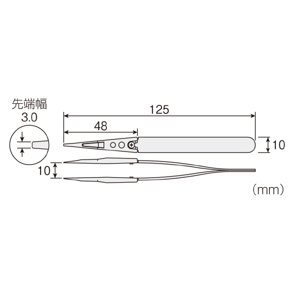 ホーザン株式会社 ESDソフトチップピンセット ＥＳＤソフトチップピンセット P-643-J
