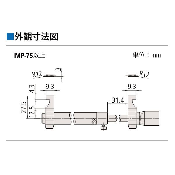 （株）ミツトヨ メカマイクロメータ IMP メカマイクロメータ IMP-450 145-226