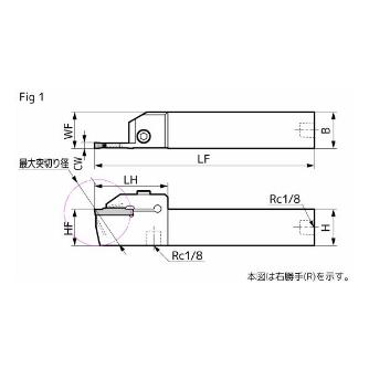 住友電気工業（株） SEC－溝入れバイト ホルダ GNDL-J ＳＥＣ－溝入れバイト　ホルダ GNDLR2020K-220J