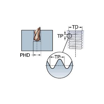 サンドビック（株） コロタップ100 スパイラルタップ【D】 T300-XM コロタップ１００　スパイラルタップ【Ｄ】 T300-XM101DA-M24 B110