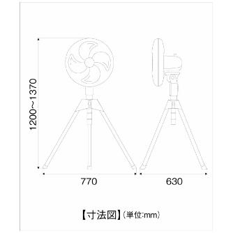 （株）ナカトミ 三脚収納式工場扇 NIF-4518SF 三脚収納式工場扇 NIF-4518SF