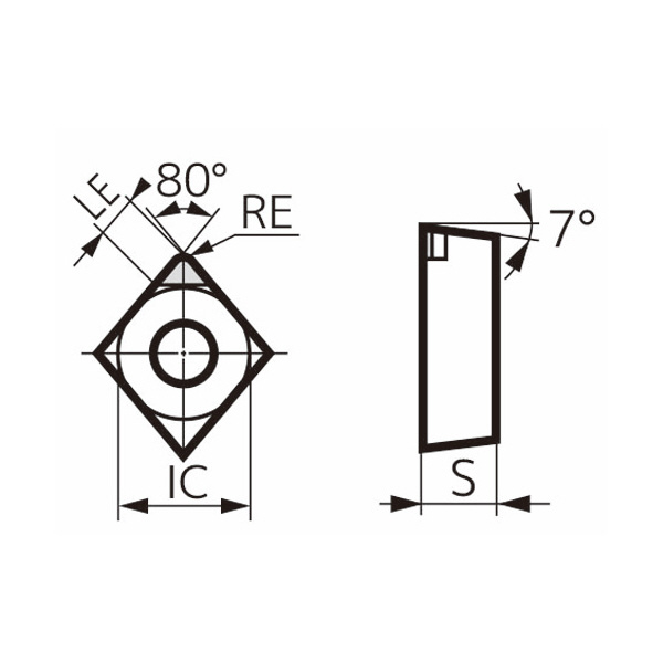 住友電気工業（株） スミダイヤ スローアウェイチップ NF-CCMW スミダイヤ　スローアウェイチップ NF-CCMW04X102 DA90