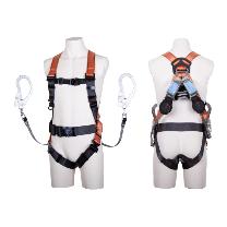 藤井電工（株） フルハーネス型墜落制止用器具セット品 コアハーネス2丁掛けランヤード付(ワンハンドリトラ×2)