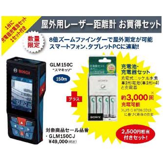 ボッシュ（株） レーザー距離計 限定品 レーザー距離計　限定品 GLM150CJ