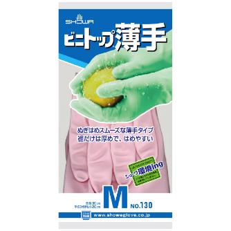 ショーワグローブ（株） ビニトップ薄手 NO130 ピンク ビニトップ薄手　Ｍサイズ NO130-MP