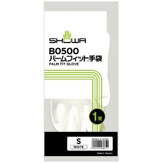 ショーワグローブ（株） パームフィット手袋 B0500 ホワイト パームフィット手袋　Ｓサイズ B0500-S