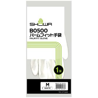 ショーワグローブ（株） パームフィット手袋 B0500 ホワイト パームフィット手袋　Ｍサイズ B0500-M