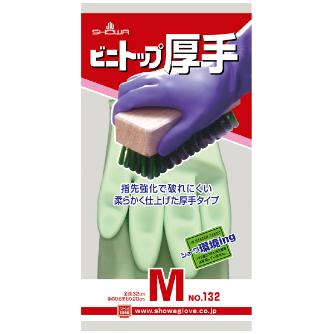 ショーワグローブ（株） ビニトップ厚手 NO132 グリーン ビニトップ厚手　Ｍサイズ NO132-MG