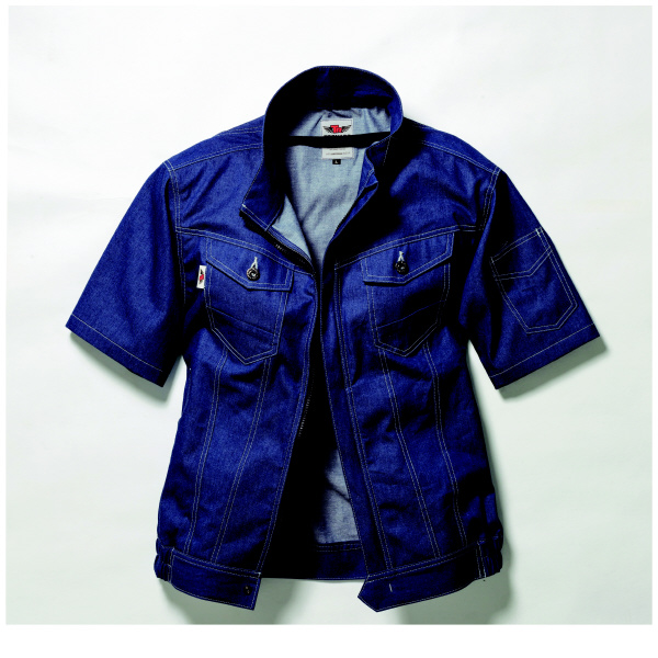 日新被服（株） 半袖ブルゾン TR2251-72 半袖ブルゾン TR2251-72-L ﾃﾞﾆﾑﾌﾞﾙｰ