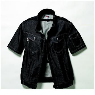 日新被服（株） 半袖ブルゾン TR2251-73 半袖ブルゾン TR2251-73-M ﾃﾞﾆﾑﾌﾞﾗｯｸ