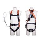 藤井電工（株） フルハーネス型墜落制止用器具セット品 コアハーネスシングルランヤード付(ワンハンドリトラ)