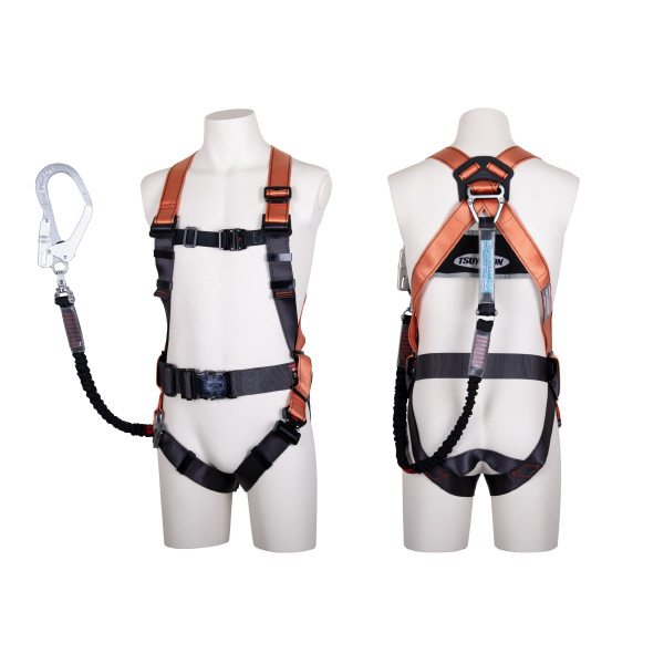 藤井電工（株） フルハーネス型墜落制止用器具セット品 コアハーネスシングルランヤード付(ノビロン) 墜落制止用器具フルハーネス型ランヤード付 TH-502-NV93SV-OT-OR-M-R23-BX