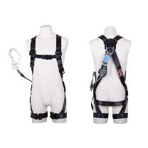 藤井電工（株） フルハーネス型墜落制止用器具セット品 黒影ハーネスシングルランヤード付(SRリトラ)