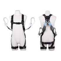 藤井電工（株） フルハーネス型墜落制止用器具セット品 黒影ハーネス2丁掛けランヤード付(SRリトラ×2)