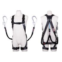 藤井電工（株） フルハーネス型墜落制止用器具セット品 黒影ハーネス2丁掛けランヤード付(ノビロン×2)