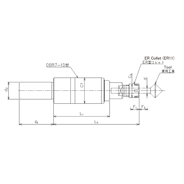 カトウ工機（株） DBR7型 バリ取りホルダ DBR7 ＤＢＲ７型　ＭＣ用バリ取りホルダ ST20-DBR7-1D-YELLOW