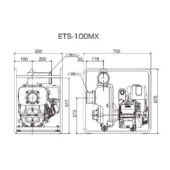 （株）寺田ポンプ製作所 エンジンポンプ ETS エンジンポンプ ETS-100MX