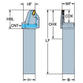 サンドビック（株） コロカットQF シャンクバイト 【F】 QFT-RFK コロカットＱＦ　シャンクバイト　【Ｆ】 QFT-RFK32C3232-080B