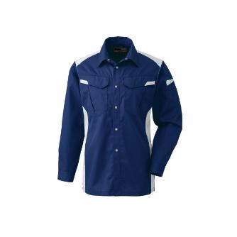 日新被服（株） 長袖シャツ 5124-96 長袖シャツ 5124-96-8L ﾈｲﾋﾞｰXｼﾙﾊﾞｰ