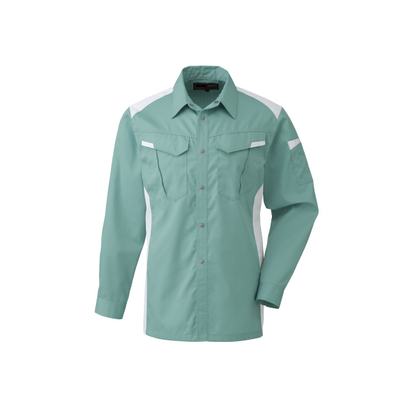 日新被服（株） 長袖シャツ 5124-98 長袖シャツ 5124-98-4L ﾗｲﾄｸﾞﾘﾝXｼﾙﾊﾞｰ