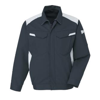 日新被服（株） 長袖ブルゾン 5126-100 長袖ブルゾン 5126-100-BIG ﾗｲﾄﾌﾞﾗｯｸXｼﾙﾊﾞｰ