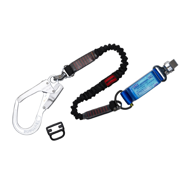 藤井電工（株） フルハーネス型用ランヤード シングル ノビロン(伸縮式) フルハーネス用ランヤード THL-NV93SV-33-130KG-R23-BP