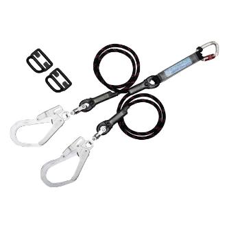 藤井電工（株） フルハーネス用ランヤード ツイン Gブレード+FS-93SV(軽量・SV回転) フルハーネス用ランヤード THL-2-GB93SV-21KS-BK-2R23-BP