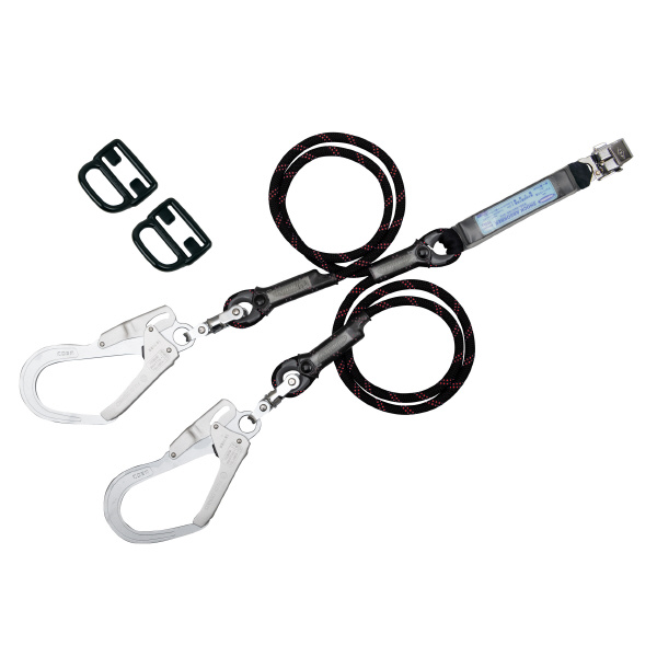 藤井電工（株） フルハーネス用ランヤード ツイン Gブレード+FS-93SV(軽量・SV回転) フルハーネス用ランヤード THL-2-GB93SV-33-BK-2R23-JAN-BP