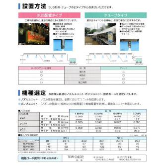 有光工業（株） 細霧システム 固定配管式(手動タイプ) TEW 細霧システム　固定配管式（手動タイプ） TEW-0402