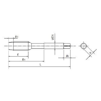 オーエスジー（株） A/スパイラルタップ ロングシャンク（エンドミルシャンク） A-LT-SFT Ａ／スパイラルタップ　ＯＨ４ ALTSFT 2.5P STD M10X1.25X150-8