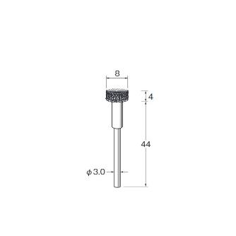 日本精密機械工作（株） 軸付フラワー型ブラシ 真鍮線 B 軸付フラワー型ブラシ　真鍮線　３本 B6520