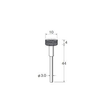 日本精密機械工作（株） 軸付フラワー型ブラシ 真鍮線 B 軸付フラワー型ブラシ　真鍮線　３本 B6620