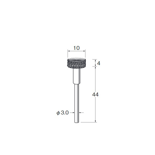 日本精密機械工作（株） 軸付フラワー型ブラシ 真鍮線 B 軸付フラワー型ブラシ　真鍮線　３本 B6620