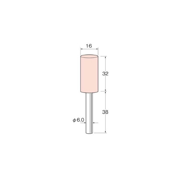日本精密機械工作（株） 軸付砥石 軸径φ6 G66 軸付砥石　５本 G6632