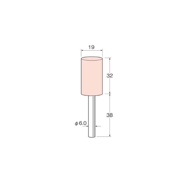 日本精密機械工作（株） 軸付砥石 軸径φ6 G66 軸付砥石　５本 G6633