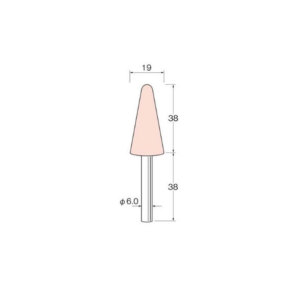 日本精密機械工作（株） 軸付砥石 軸径φ6 G66 軸付砥石　５本 G6635