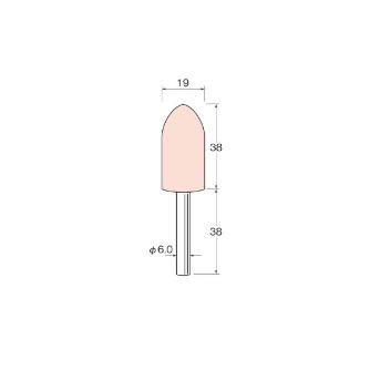 日本精密機械工作（株） 軸付砥石 軸径φ6 G66 軸付砥石　５本 G6636