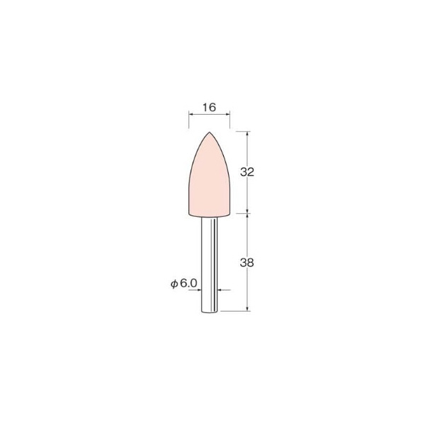 日本精密機械工作（株） 軸付砥石 軸径φ6 G66 軸付砥石　５本 G6637