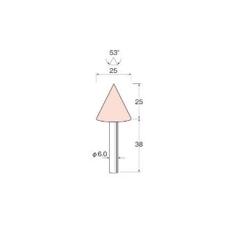 日本精密機械工作（株） 軸付砥石 軸径φ6 G66 軸付砥石　５本 G6638