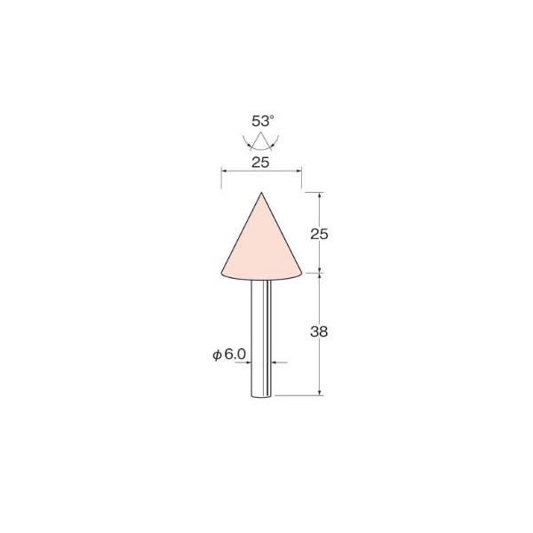 日本精密機械工作（株） 軸付砥石 軸径φ6 G66 軸付砥石　５本 G6638