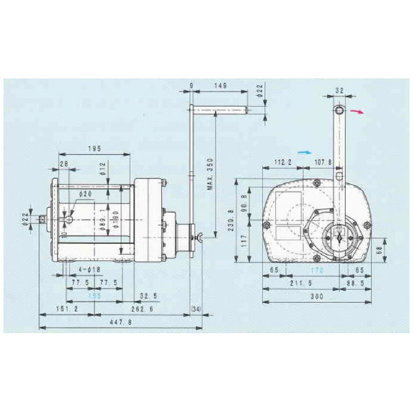 （株）富士製作所 ポータブルウィンチ PNW ポータブルウィンチ PNW-2000