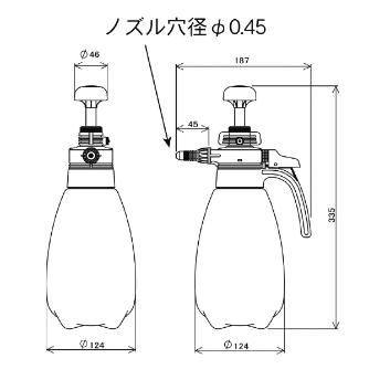 （株）フルプラ 有機溶剤系用プレッシャー式噴霧器 有機溶剤系用プレッシャー式噴霧器 3710