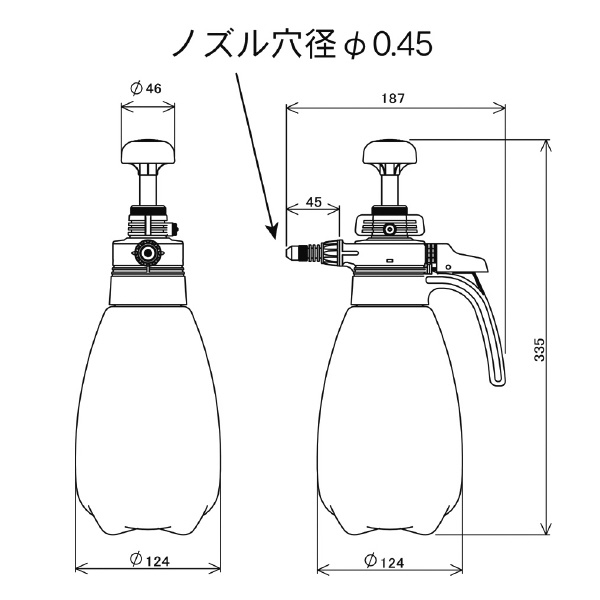 （株）フルプラ 有機溶剤系用プレッシャー式噴霧器 有機溶剤系用プレッシャー式噴霧器 3710