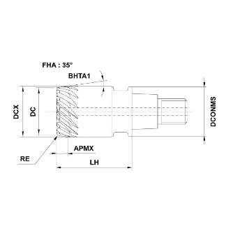 三菱マテリアル（株） ヘッド/ヘッド交換式エンドミル IMX ヘッド／ヘッド交換式エンドミル IMX10C8T080R10T080C EP7020