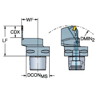 サンドビック（株） コロカットQD カッティングヘッド C5-QD コロカットＱＤ　カッティングヘッド【Ｆ】 C5-QD-RFG25C35065A